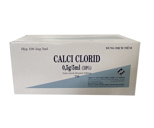 Calci clorid 0,5g/5ml vidipha (h/100o)