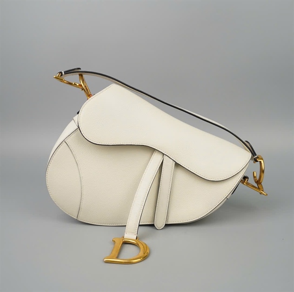 Túi Dior Saddle trắng (01-RU-0129) sz24 KG+