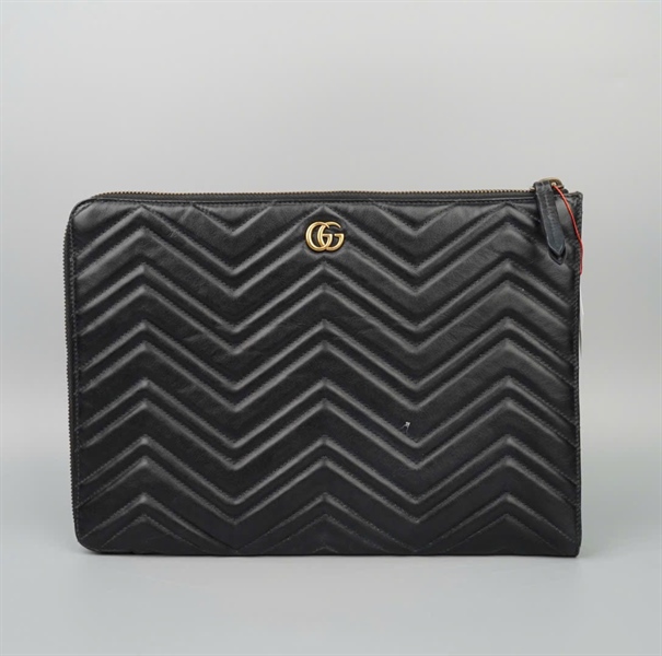 Túi GG Clutch đen (560440) sz33 KG+