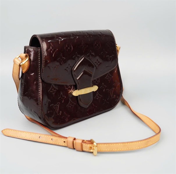 Túi LV Saumur hoa đỏ bóng sz24 KG+