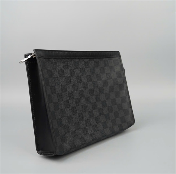 Túi LV Clutch ô vuông đen (TA3173) sz24 KG+