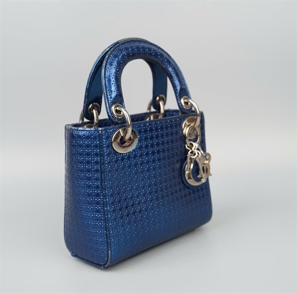 Túi Dior Lady xanh đậm (17-BO-0136) szmini KG+