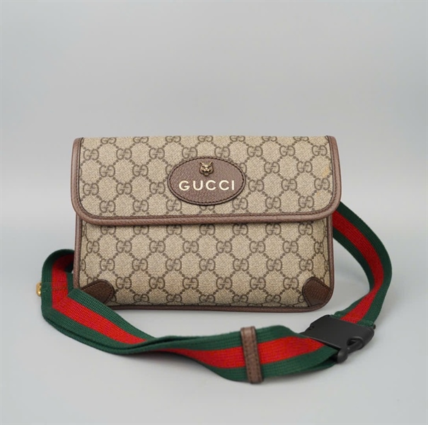 Túi GG đeo chéo xám (498075) sz23 KG+