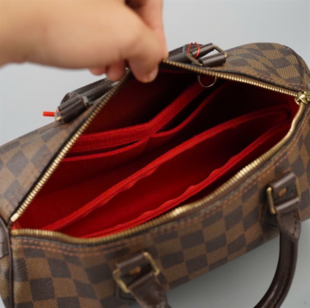 Túi LV Speedy ô vuông nâu có lót form kèm ổ+ chìa sz30 KG+