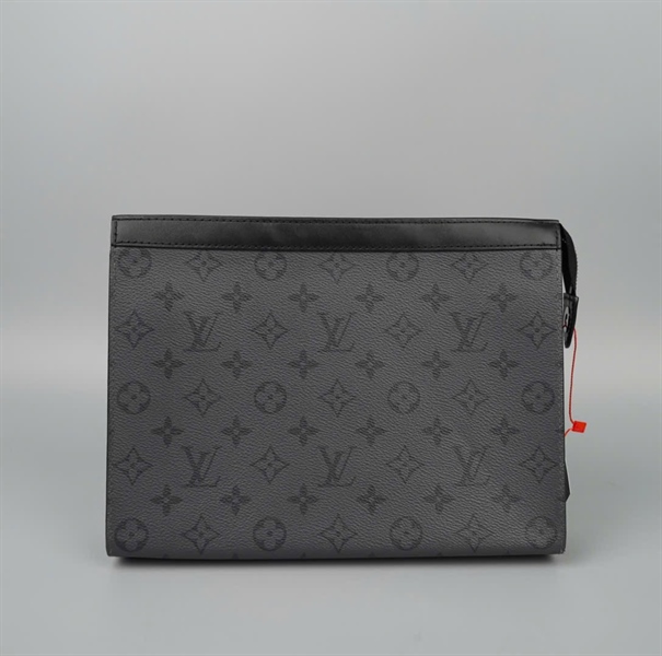 Túi LV Clutch nền xám hoa đen có lót form sz24 KG+