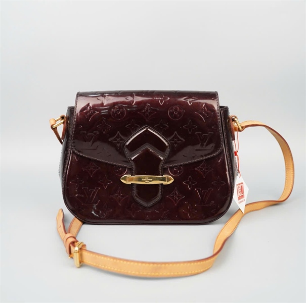 Túi LV Saumur hoa đỏ bóng sz24 KG+