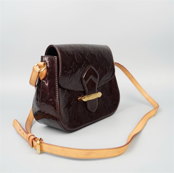 Túi LV Saumur hoa đỏ bóng sz24 KG+