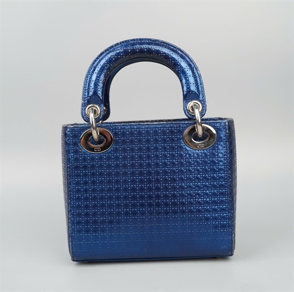 Túi Dior Lady xanh đậm (17-BO-0136) szmini KG+