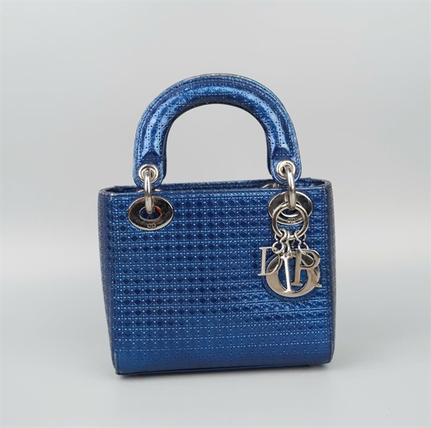 Túi Dior Lady xanh đậm (17-BO-0136) szmini KG+