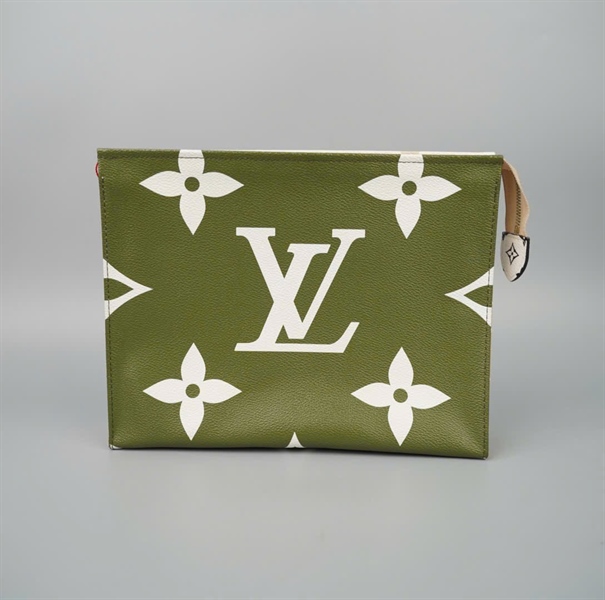 Túi LV Clutch nền xanh hoa trắng (SA1139) sz24 KG+