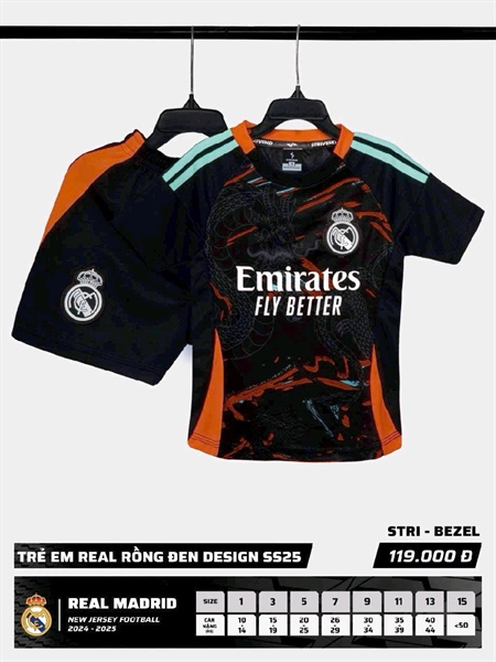 Quần áo bóng đá Bulbal STRIVEND SS25 HOME NHÍ 1=>9 169QA