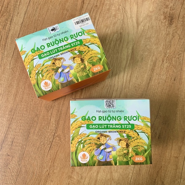 Gạo tẻ ST25 ruộng rươi xát lứt 2kg