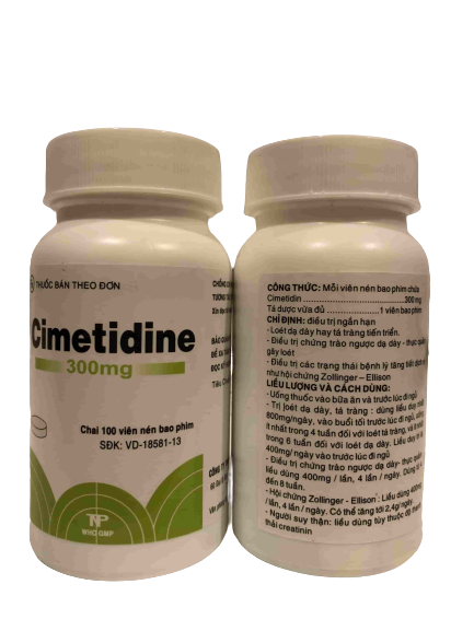Cimetidin 300mg thành nam (c/100v)