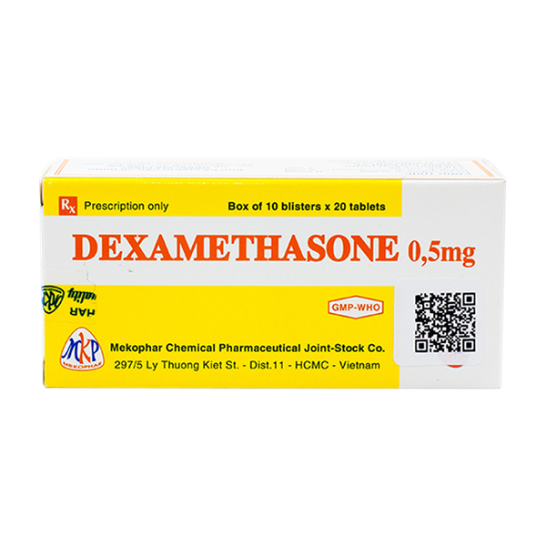 Dexamethasone 0.5mg mekophar (hộp/200 viên nén)
