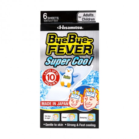 Miếng dán hạ sốt bye bye fever super cool đen hisamitsu (h/3g/2m)