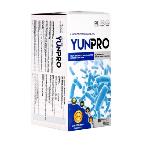 Yunpro men vi sinh dhg pharma (h/20g/2gr) (xanh đậm)