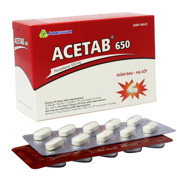 Acetab 650 paracetamol 650mg agimexpharm (h/100v)