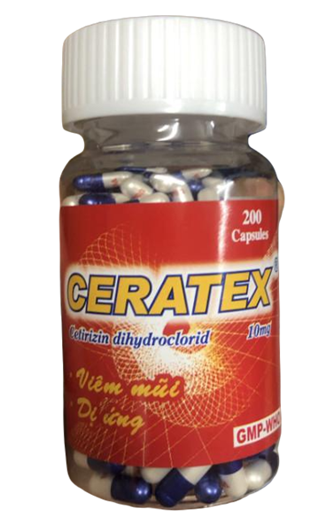 Ceratex cetirizin 10mg usa nic (c/200v)