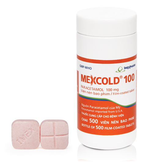 Mexcold paracetamol 100mg imexpharm (c/500v)