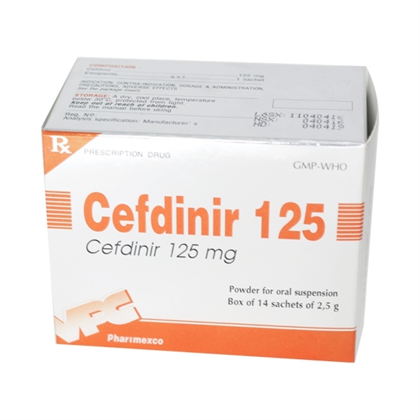 Cefdinir 125mg pharimexco (h/14g/2.5gr)