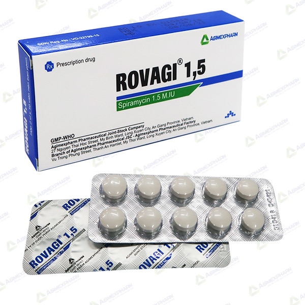 Rovagi spiramycin 1.5 iu agimexpharm (h/20v)