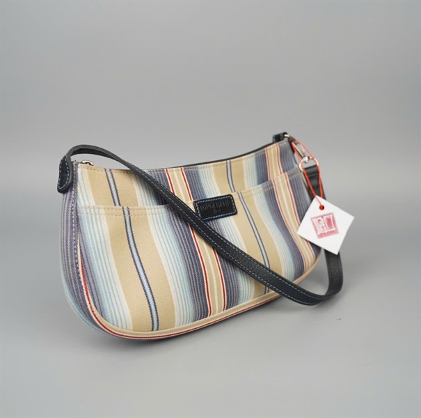 Túi Longchamp sọc xanh sz28 KG+