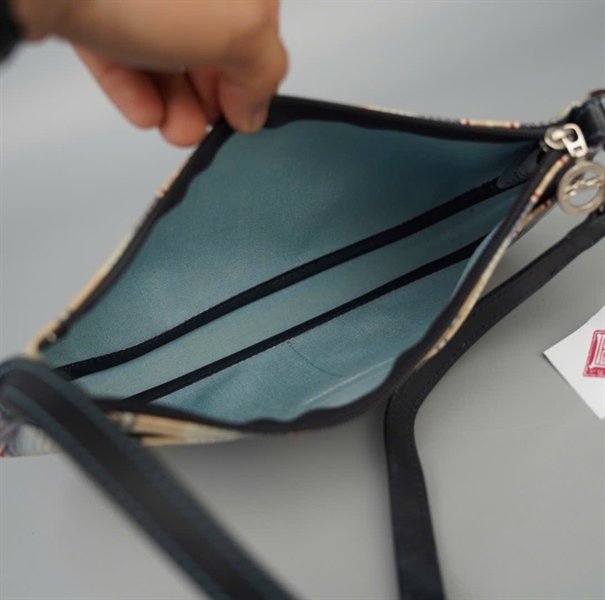 Túi Longchamp sọc xanh sz28 KG+