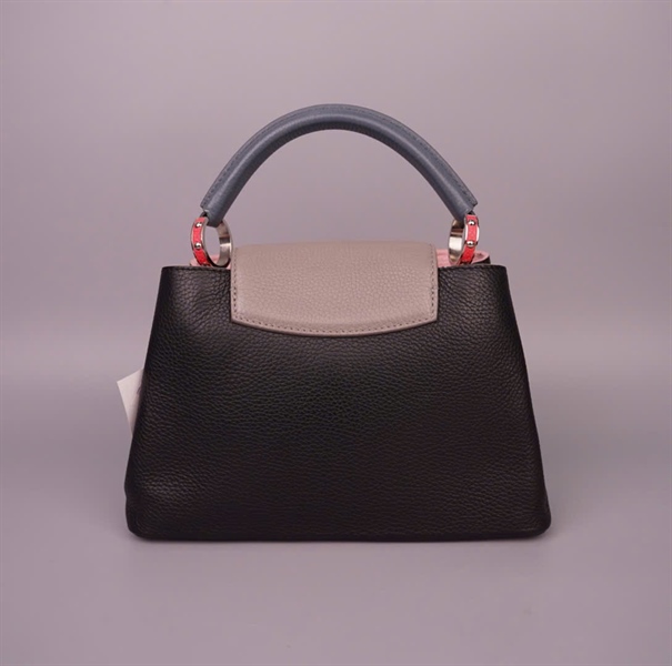 Túi LV Capu đen nắp xám quai xanh sz26 (HC) +