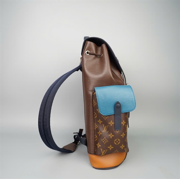 Balo LV nâu nắp xanh (BMC) KG+