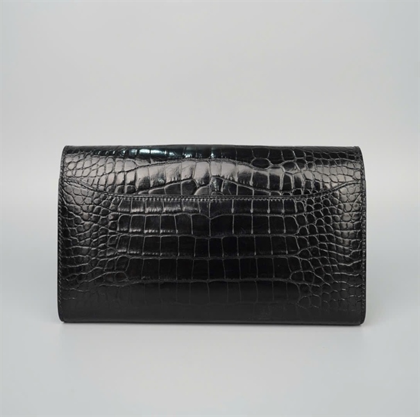 Ví Hermes đen da trăn stamp A - size20 (HC) +