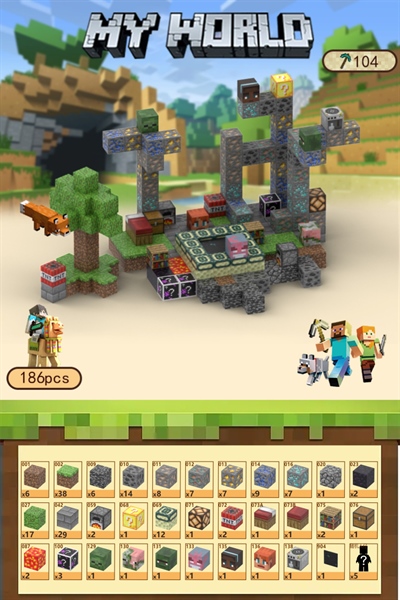 Mô hình lắp ráp minecraft từ các khối nam châm