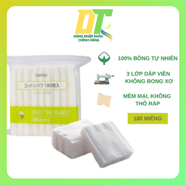 Bông Tẩy Trang Miniso 180 Miếng