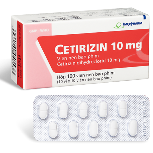 Cetirizine 10mg imexpharm (h/100v)