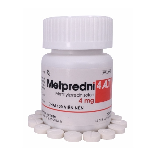 Metpredni a.t methylprednisolon 4mg an thiên (c/100v)