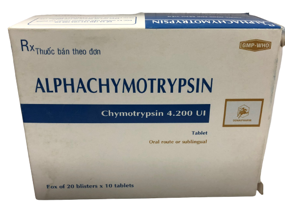 Alphachymotrypsin 4200 iu đồng nai (h/200v)