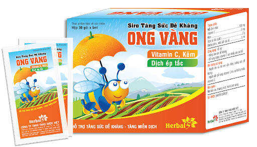 Siro tăng sức đề kháng ong vàng herbal (h/30gói)