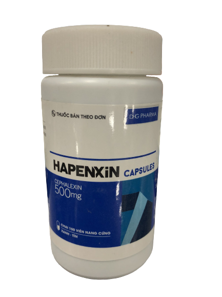 Hapenxin cephalexin capsules 500mg dhg (c/100v) (xanh)