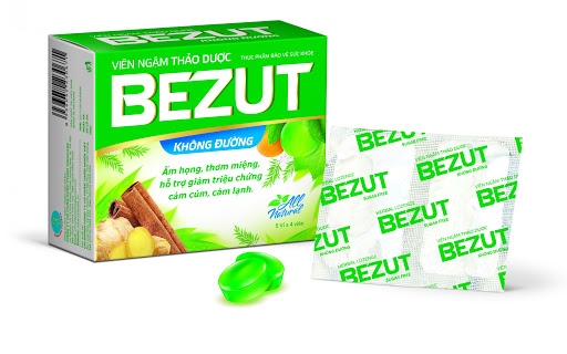 Viên ngậm ho bezut không đường vinacare (h/20v) (xanh lá cây)