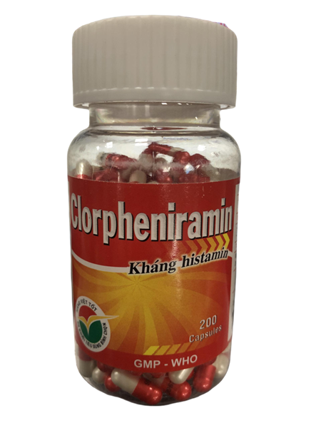 Clorpheniramin 4mg capsules nic pharma (c/200v) (đỏ)