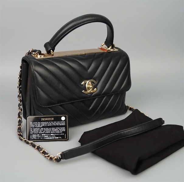 Túi Chanel Handle đen (26940918) sz24 (LTB) KG+