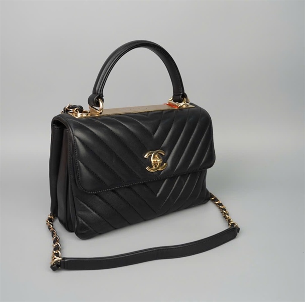 Túi Chanel Handle đen (26940918) sz24 (LTB) KG+