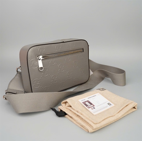 Túi GG đeo chéo xám (H038316785) sz22 (LTB) KG+