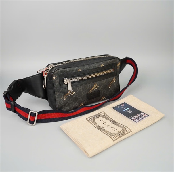 Túi GG bao tử đen hình hổ (G029361621) sz23 (LTB) KG+