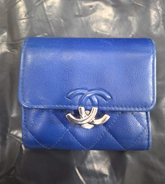 Ví Chanel xanh gập 3 (29668580) KG+