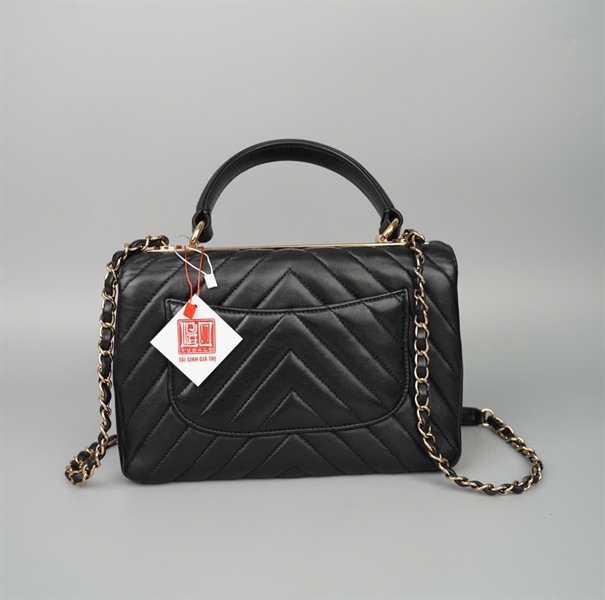 Túi Chanel Handle đen (26940918) sz24 (LTB) KG+