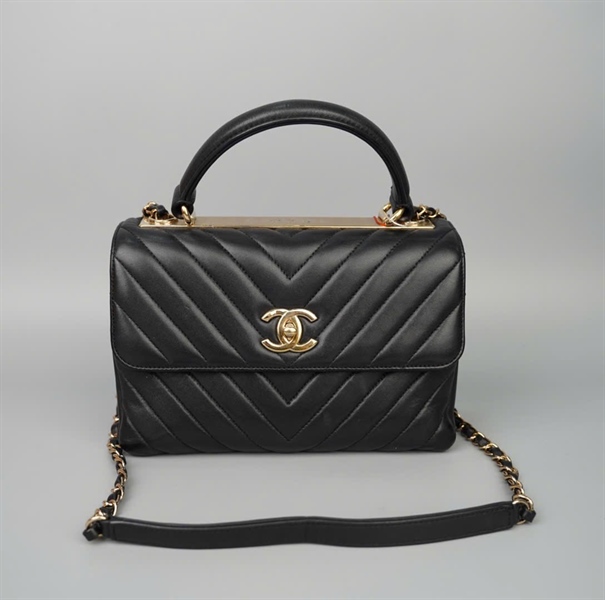Túi Chanel Handle đen (26940918) sz24 (LTB) KG+