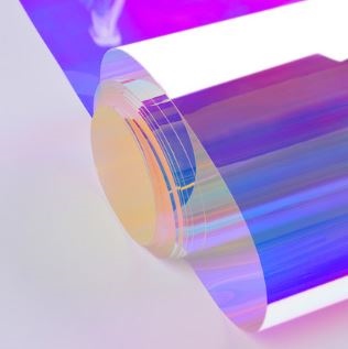 Decal phim phản quang 1.38m hologram xanh