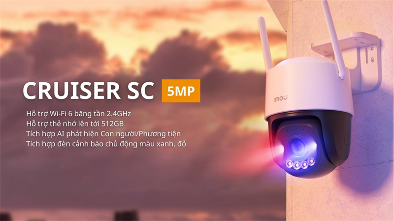 CAMERA WIFI NGOÀI TRỜI IMOU IPC-K7FP CRUISER SC 5MP