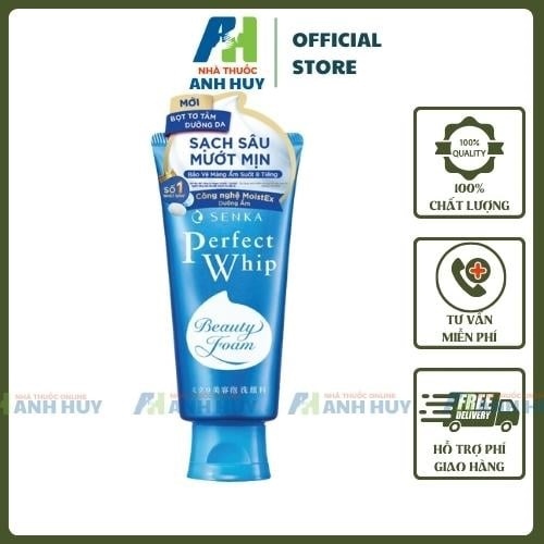 Sữa rửa mặt tạo bọt Senka Perfect whip a tuýp/120gr