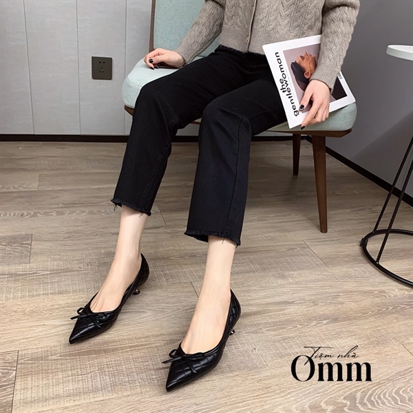 OH292 - Hàng đặt trước Giày nơ gót 3cm
